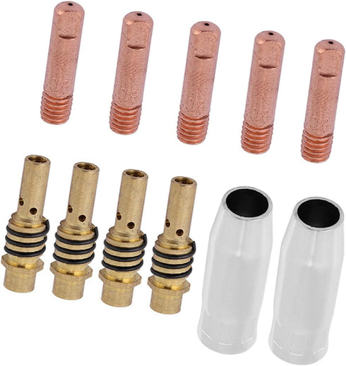 11PCS Contact Nozzle Tip Holder, Mig Welding Torch Accessory Kit, Tips Holder Difuser for 15AK Torch Guns...