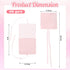 40 Pieces Microfiber Jewelry Pouch, 8 x 8 cm Jewelry Package Bags with String, Luxury Small Gift Bag, Pink Envelope Style Bracelet Packaging Bow T...