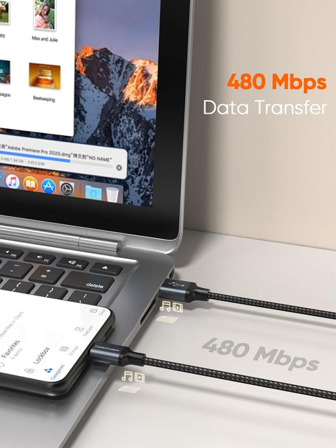 CableCreation [3Pack USB to USB C Cable 1.6 Feet, USB Male to USB C Male Cable 3A Fast Charging Cable, USB A to USB C Cable for Car Carplay, Power...