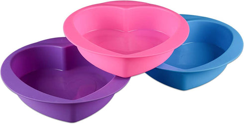 Heart Shaped Silicone Mold, 1 Pack Non-Stick Heart Silicone Baking Bakeware for Birthday Party, DIY Pastry, Mousse, Brownie, Cheesecake, Fondant, ...
