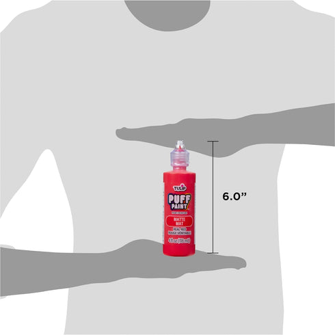 TULIP Puff Paint Matte Real Red 4 Fl Oz (Pack of 1)...