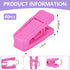 40 Pcs Plastic Baby Hanger Clips Slim-line Finger Clips Set for Clothes Hanger Velvet Hanger (Pink)...