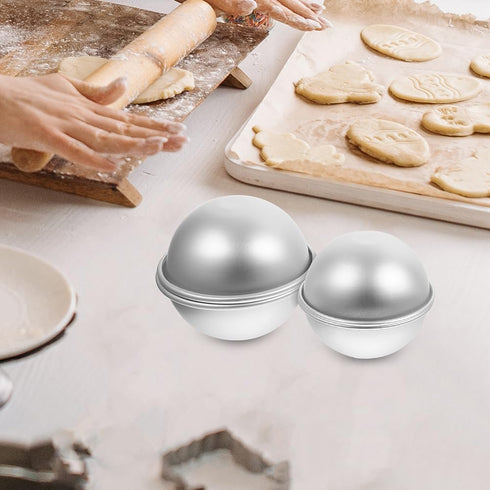 Tofficu 8Pcs Dome Cake Pan - Aluminum Cake Ball Mold - 1.77+2.16+2.55+3.14 Inch Half Ball Cake Pan - Football Cake Pan - 3d Round Shape Cake Mold ...