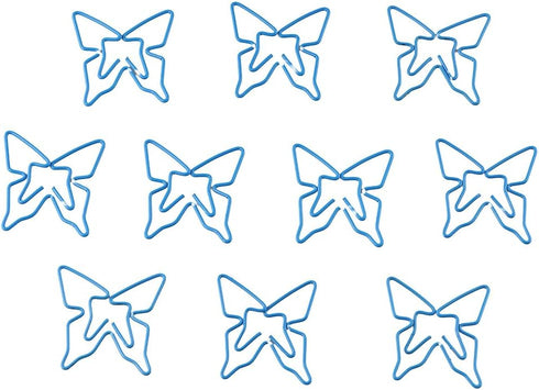 40 pcs Butterfly Shaped Paper Clips, Blue Butterfly Paperclips, for Office Supplies Wedding Invitations Crafts Photo...