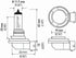 HELLA H8TB Standard Halogen Bulbs, 12 V, 35W...