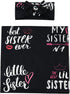 Galabloomer Newborn Receiving Blanket Headband Set Flower Print Baby Swaddle Blankets (Black Sister)...