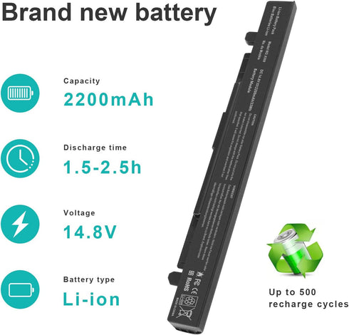 Fancy Buying A41-X550A Laptop Battery for ASUS X550 A41-X550 A450 P550 F550 K550 A550 F552 K450 P450 P550 R409 R510 X452 R510 X450 X550V A450C X55...