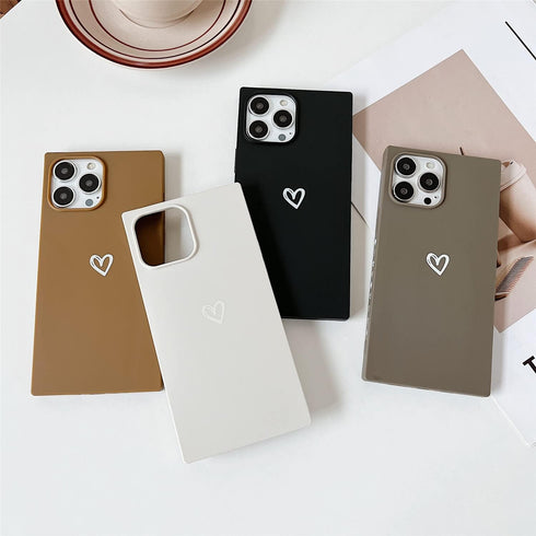 Cocomii Rectangle Case Compatible with iPhone 13 Pro Max - Silicone, Luxury, Slim, Matte, Soft Touch, Love Hearts, Fingerprint Resistant, Anti-Scr...