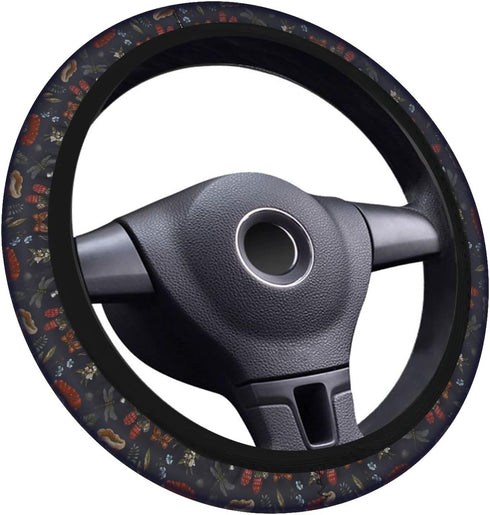 Car Accessory Plant Steering Wheel Cover for Men Women Girls Universal 15 Inch, Breathable, Sweat Absorbent, Anti Slip, Stylish, Car Accessories S...