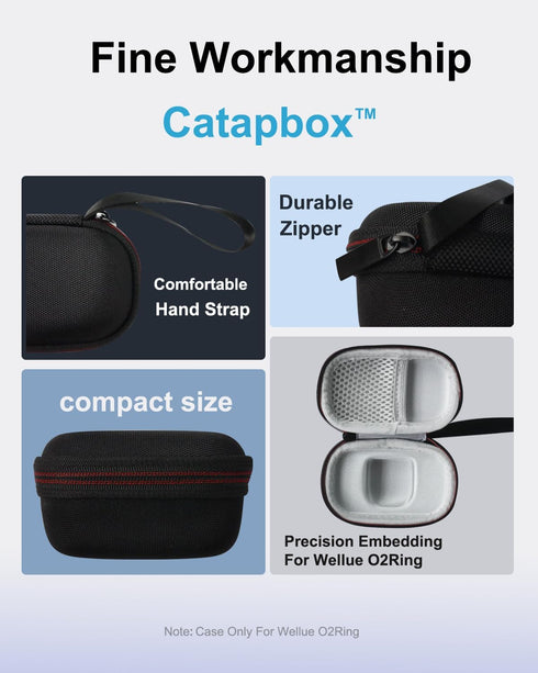 Hard Protect Case for Wellue O2Ring Blood Oxygen Monitor, Travel Storage Case for O2Ring/O2Ring-s/OxyRing, Carrying Bag Only...
