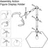 Action Figure Stand Clear, 6 Pcs Adjustable Action Figure Display Stands with Screwdriver...