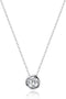 EVER FAITH Women's Sterling Silver Clear Cubic Zirconia Bezel Setting Daily Pendant Choker Necklace...