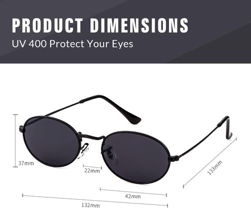 GIFIORE Oval Sunglasses Vintage Retro 90s Sunglasses Trendy Designer Glasses for Women Men...