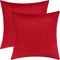 Mixhug Set of 2 Cozy Velvet Square Decorative Throw Pillow Covers for Couch and Bed, Red, 18 x 18 Inches...