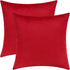 Mixhug Set of 2 Cozy Velvet Square Decorative Throw Pillow Covers for Couch and Bed, Red, 18 x 18 Inches...