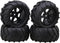 Lovermusic 4PCS 1/16 RC Crawler Truck Off Roader Rubber Tires and Rims, 3.35x1.65inch Rock Climbing Tires...