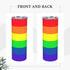 Stainless Steel Tumbler Gay Pride LGBT Rainbow flag Travel Cup 20 oz Insulated Coffee Mug Double Wall with Splash Proof Lid & Straw & Cleaning Bru...