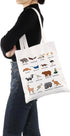 G2TUP Zoology Lover Gift Animals Of The World Tote Bag Zoo Keeper Zookeeper Handbag Animal Lover Gift...