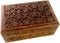 New Age Imports, Inc. GIFT IDEAS~ Floral Carved Handmade Wooden Box 4 inches by 6 inches~Ideal for storing Jewelry, Coins, Tartot cards, Small Tre...