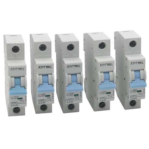 1P 250V 50 Amp Single-Pole DC Circuit Breaker for Off-Grid Solar System, PV Combiner Box, Breaker Box DIN Rail Mount 50A...