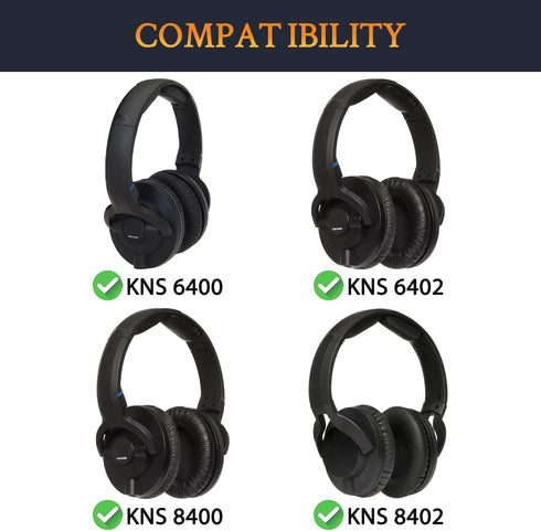 SOULWIT Cooling Gel Earpads Replacement for KRK KNS6400/KNS6402/KNS8400/KNS 8402 Headphones, Ear Pads Cushions with Durable Ice Silk Fabric, Comfo...