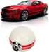 Akozon 5 Speed Gear Shift Knob for Manual Transmission Replacement Shifter Lever Stick Head Knob for Ford Mustang from 1967 to 2018 (White Red)...