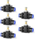 TAILONZ PNEUMATIC Air Flow Control Valve with Push-to-Connect Fitting, in-Line Speed Controller Union Straight - 6MM Tube OD x 6MM Tube OD SCF-6 ?...