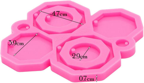 102Pcs Resin Molds Kit, 2pcs Earring Silicone Molds Jewelry Epoxy Casting Molds, Earring Mold with Earring Hooks for DIY Woman Girl Unique Earring...