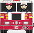Fire Truck Light Switch Cover Cute Cartoon Male And Female Firefighters Fireman Emergency Vehicle 2-Gang Toggle Wall Plate Outlet Plug Covers for ...