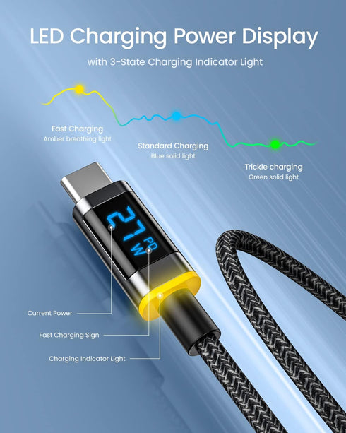 AOHI USB C to Lightning Cable, Fast Charging Cable Cord Compatible with iPhone 14 Plus 14 Pro Max 13 Pro 12 11 X XS XR 8 Plus, Air Pods Pro...