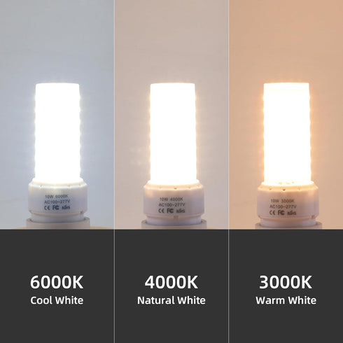 Lidesheng GX23-2 Base LED Light Bulb Plug and Play,6000K Cool White 1400Lm 2Pin LED PL Bulb, 13W 18W CFL Equivalent, Ballast Compatible (Cool Whit...