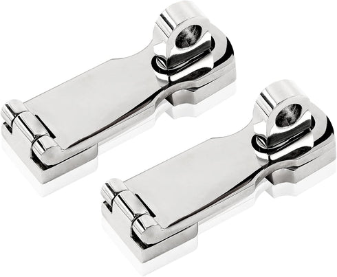 2 Pcs 3 Inch Marine Grade Door Hasp, 316 Stainless Steel Swivel Safety Hasp, Heavy Duty Door Hasp with Turning Padlock Eye Mount...