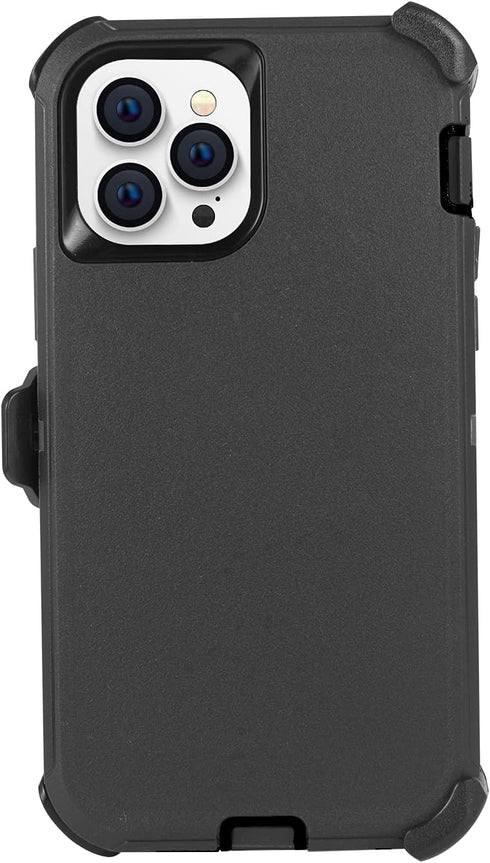 Defense iPhone 12 Case iPhone 12 Pro Case with Two Screen Protector 3 Layer Rugged Heavy Duty Cases for iPhone 12/ iPhone Pro,6.1 inch 2020 (Black...