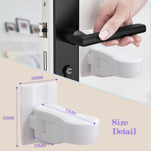 Child Proof Door Lever Locks (6 Pack) Baby Proofing Door Handle Locks with Adhesives, No Drilling Child Safety Door Locks for Protecting Kids and ...