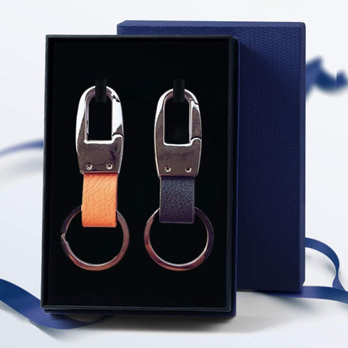 WeiFan Leather Valet Key Chain,Key Ring Holder, Heavy Duty Hardward Belt Clip Key Ring-2pack (Chrome)...