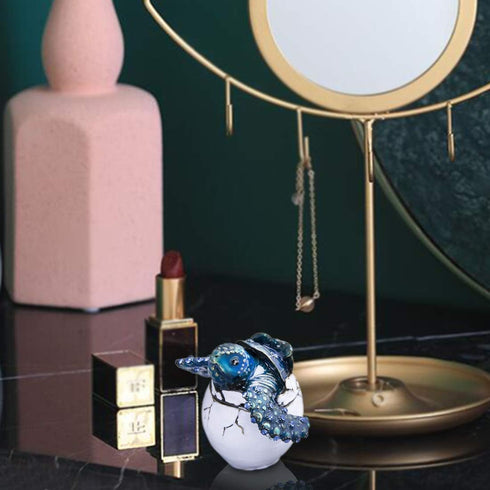 YU FENG Hatching Turtle Trinket Box Hinged Crystals Bejeweled Enameled Vintage Animal Jewelry Ring Holder Box Collectible...