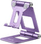 Adjustable Cell Phone Stand Desktop Phone Holder,Aluminum Portable Phone Stand for iPhone 14 13 12 11 8 7 6 Pro X XR XS Max Mini Huawei (Purple).....