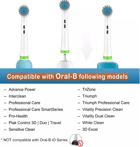 Toothbrush Heads for Oral B Braun Replacement Heads, Professional Electric Toothbrush Heads, Precision Clean Brush Heads Refill Compatible with Or...