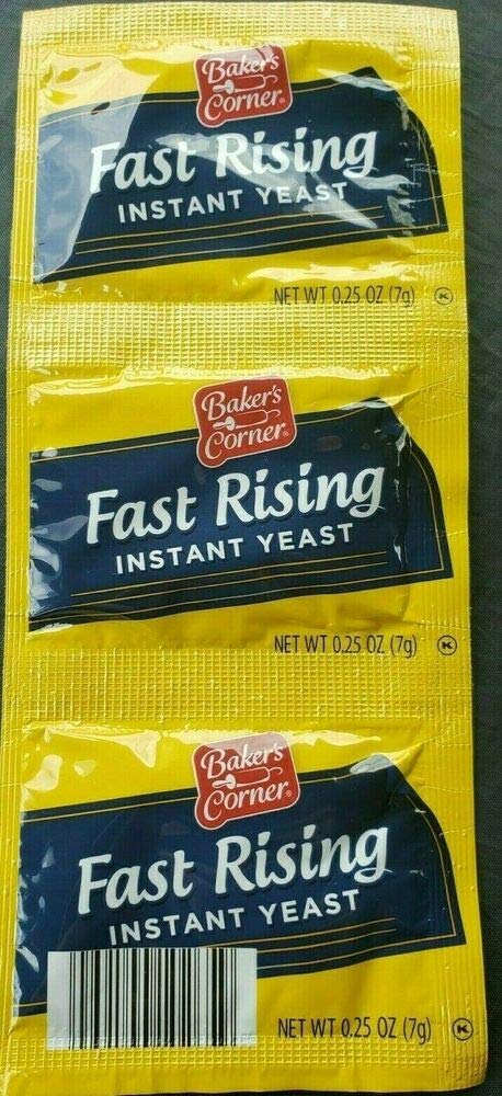 1 Strip of 3 Baker Corner Rapid Rise Instant Fast Rising Yeast bread Baking Dry...