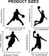 4pcs Basketball Player Stencils 7.8×7.8inch Basketball Stencils with Paint Brush Shooting Dribbling Basketball Theme Template Decor on Walls Fabri...