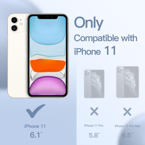 JETech Silicone Case for iPhone 11 (2019) 6.1-Inch, Silky-Soft Touch Full-Body Protective Case, Shockproof Cover with Microfiber Lining (Light Blu...
