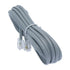 25ft Heavy Duty RJ11 / RJ14 Silver Satin 4 Conductor Reverse Wired Telephone Line Cord by Corpco...