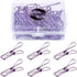Pack of 25 Purple Small Metal Wire Clips - Multi-Purpose Utility Clips...