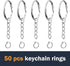 100 Pcs Swivel Snap Hook and Key Rings with Chain and Jump Rings for Keychain Lanyard DIY Jewelry Crafts Accessories(50 Pcs Lanyard Snap Hooks+50 ...