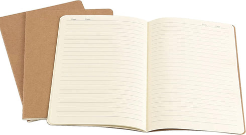 30 Pack A5 Notebook Journals, 8.3 x 5.5 Inch Travel Kraft Notebooks Bulk, Soft Brown Cover Lined Paper Notebook with 60 Pages / 30 Sheet for Subje...