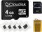 Pack of 5 Micro SD Card 4GB Flash Memory Card C6 Micro SDHC with SD Adapter, Card Reader (4 GB)...