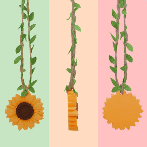 YGMONER Sunflower Car Interior Rear View Mirror Hanging Accessories Car Decor for Women...