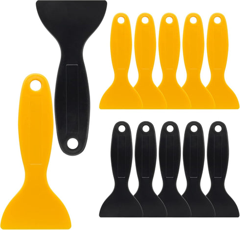 12pcs Plastic Spatula Scraper, Plastic Putty Scraper Air Bubble Remover, Paint Spatula Scraper Cleaner, Resin Print Scraper Sticker Installation T...