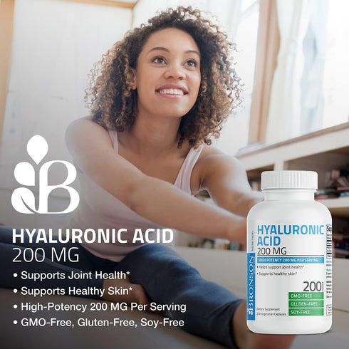 Bronson Hyaluronic Acid 200 MG High Potency Joint Health & Healthy Skin Support, Non-GMO, 200 Vegetarian Capsules...