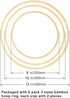 Worown 6 Pack 3 Sizes (8, 10 & 12 Inch) Bamboo Floral Hoops, Wooden Wreath Rings for Making Wedding Wreath Decor and Wall Hanging Crafts...